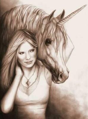 licorne et une fille